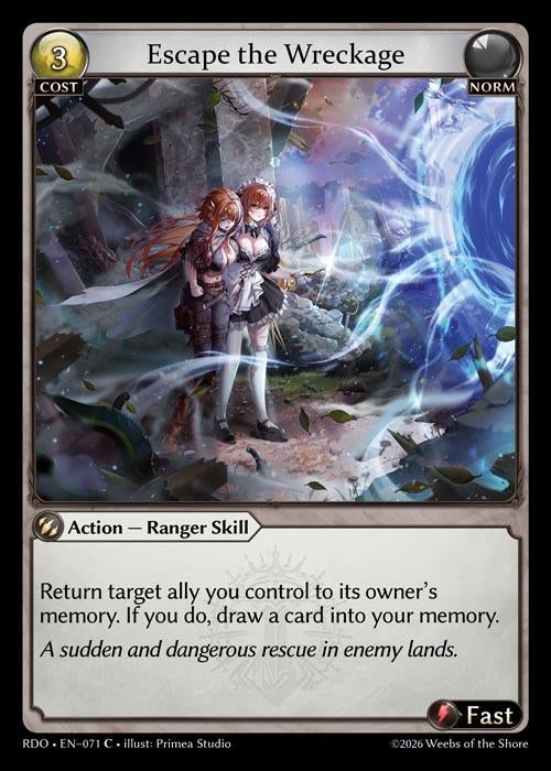 Image for Escape the Wreckage (071) (Radiant Origins) - Grand Archive TCG