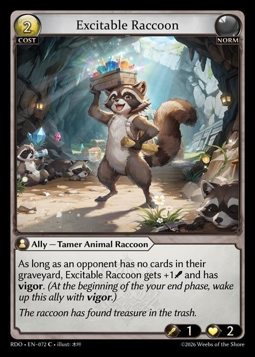 Image for Excitable Raccoon (072) (Radiant Origins) - Grand Archive TCG