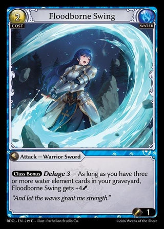 Image for Floodborne Swing (219) (Radiant Origins) - Grand Archive TCG
