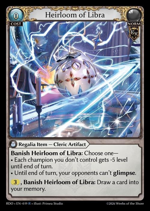 Image for Heirloom of Libra (019) (Radiant Origins) - Grand Archive TCG