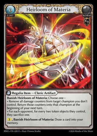 Image for Heirloom of Materia (020) (Radiant Origins) - Grand Archive TCG