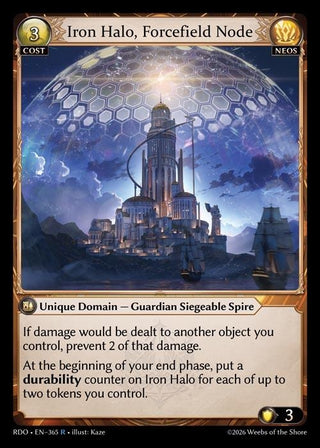 Image for Iron Halo, Forcefield Node (365) (Radiant Origins) - Grand Archive TCG