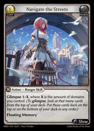 Image for Navigate the Streets (102) (Radiant Origins) - Grand Archive TCG