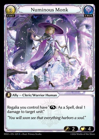 Image for Numinous Monk (329) (Radiant Origins) - Grand Archive TCG