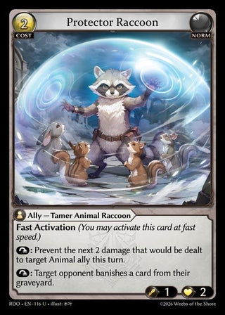 Image for Protector Raccoon (116) (Radiant Origins) - Grand Archive TCG