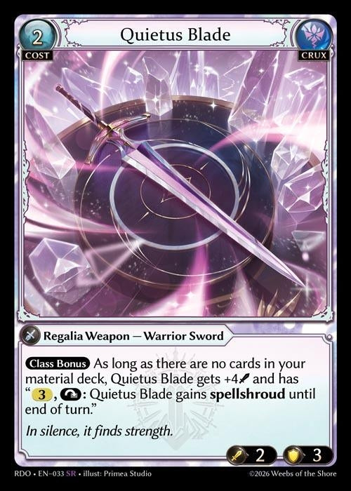 Image for Quietus Blade (033) (Radiant Origins) - Grand Archive TCG