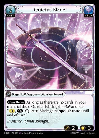 Image for Quietus Blade (033) (Radiant Origins) - Grand Archive TCG