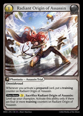 Image for Radiant Origin of Assassin (118) (Radiant Origins) - Grand Archive TCG