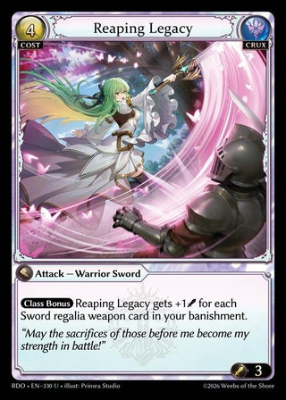 Image for Reaping Legacy (330) (Radiant Origins) - Grand Archive TCG