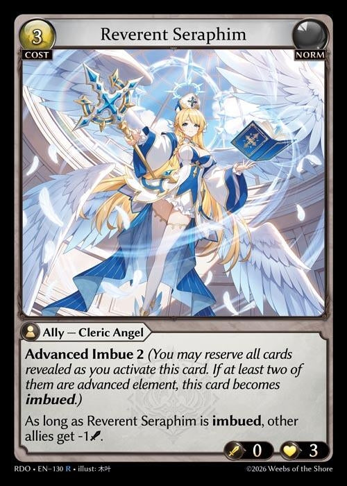 Image for Reverent Seraphim (130) (Radiant Origins) - Grand Archive TCG
