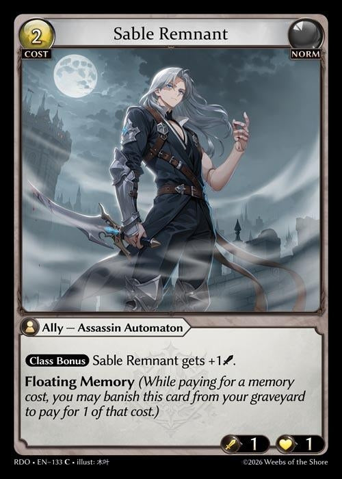 Image for Sable Remnant (133) (Radiant Origins) - Grand Archive TCG