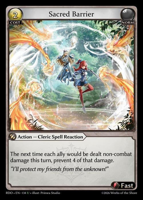 Image for Sacred Barrier (134) (Radiant Origins) - Grand Archive TCG
