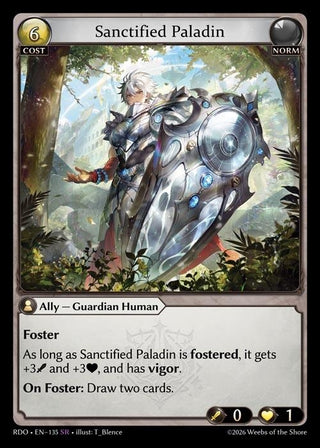 Image for Sanctified Paladin (135) (Radiant Origins) - Grand Archive TCG