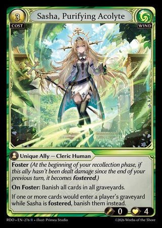 Image for Sasha, Purifying Acolyte (276) (Radiant Origins) - Grand Archive TCG