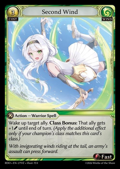 Image for Second Wind (279) (Radiant Origins) - Grand Archive TCG