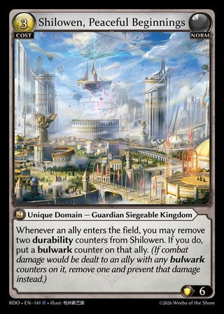 Image for Shilowen, Peaceful Beginnings (141) (Radiant Origins) - Grand Archive TCG
