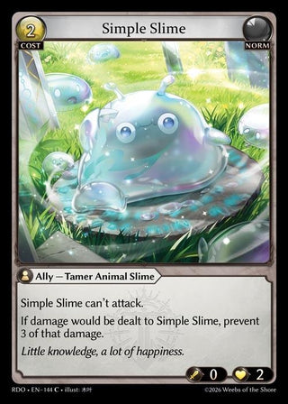 Image for Simple Slime (144) (Radiant Origins) - Grand Archive TCG
