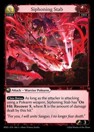 Image for Siphoning Stab (346) (Radiant Origins) - Grand Archive TCG