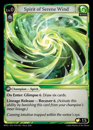 Image for Spirit of Serene Wind (010) (Radiant Origins) - Grand Archive TCG