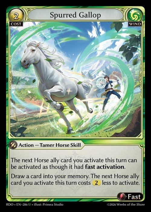 Image for Spurred Gallop (286) (Radiant Origins) - Grand Archive TCG