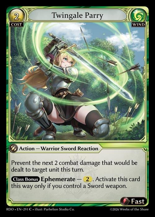Image for Twingale Parry (291) (Radiant Origins) - Grand Archive TCG