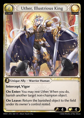 Image for Uther, Illustrious King (360) (Radiant Origins) - Grand Archive TCG