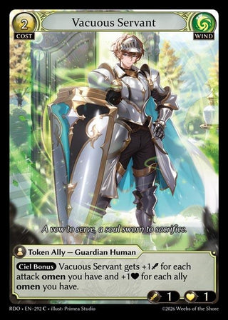 Image for Vacuous Servant (292) (Radiant Origins) - Grand Archive TCG
