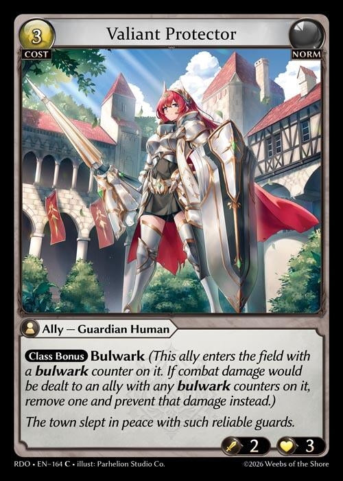 Image for Valiant Protector (164) (Radiant Origins) - Grand Archive TCG