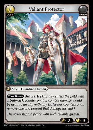 Image for Valiant Protector (164) (Radiant Origins) - Grand Archive TCG