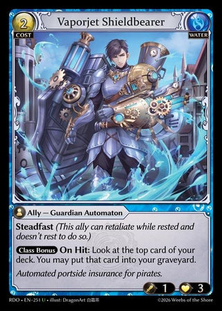 Image for Vaporjet Shieldbearer (251) (Radiant Origins) - Grand Archive TCG