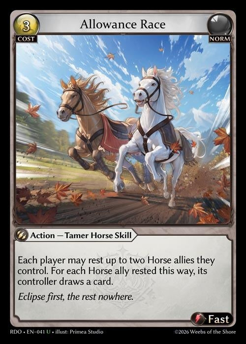 Image for Allowance Race (Curio Foil) (041) (Radiant Origins) - Grand Archive TCG