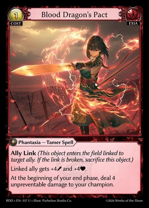 Image for Blood Dragon's Pact (Curio Foil) (337) (Radiant Origins) - Grand Archive TCG