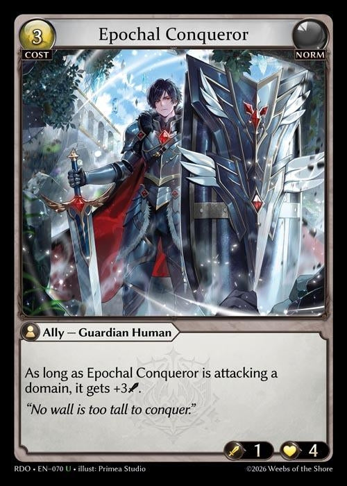 Image for Epochal Conqueror (Curio Foil) (070) (Radiant Origins) - Grand Archive TCG