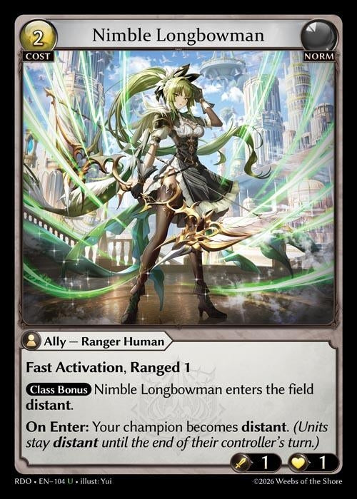 Image for Nimble Longbowman (Curio Foil) (104) (Radiant Origins) - Grand Archive TCG