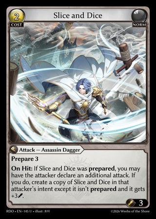 Image for Slice and Dice (Curio Foil) (145) (Radiant Origins) - Grand Archive TCG