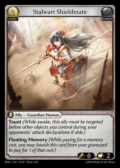 Image for Stalwart Shieldmate (Curio Foil) (153) (Radiant Origins) - Grand Archive TCG