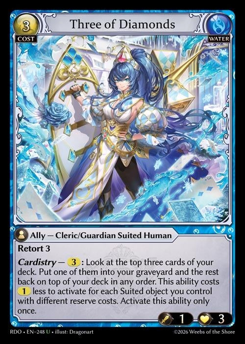 Image for Three of Diamonds (Curio Foil) (248) (Radiant Origins) - Grand Archive TCG