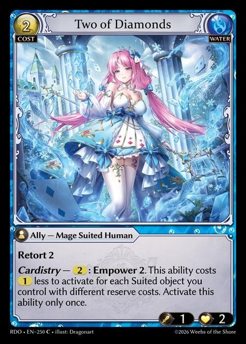 Image for Two of Diamonds (Curio Foil) (250) (Radiant Origins) - Grand Archive TCG