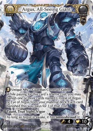 Image for Argus, All-Seeing Giant (47) (Radiant Origins) - Grand Archive TCG