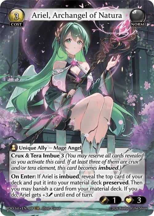 Image for Ariel, Archangel of Natura (48) (Radiant Origins) - Grand Archive TCG