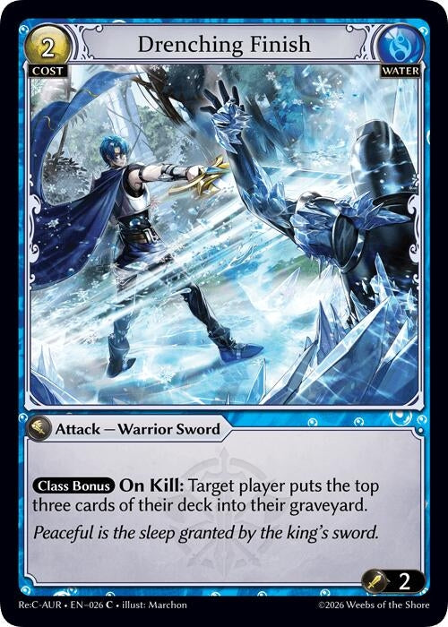 Image for Drenching Finish (026) (Mordred Re: Collection, Aurelian Regent) - Grand Archive TCG