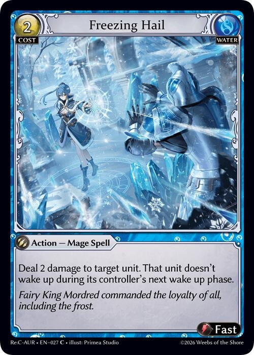 Image for Freezing Hail (027) (Mordred Re: Collection, Aurelian Regent) - Grand Archive TCG