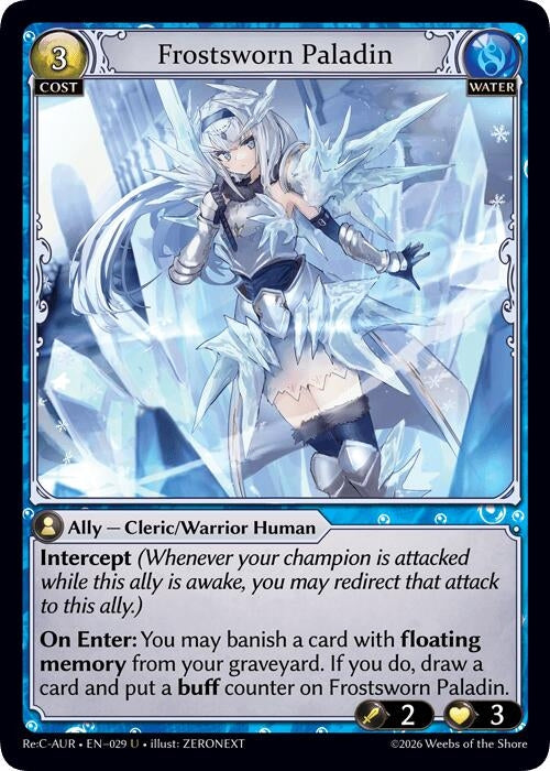 Image for Frostsworn Paladin (029) (Mordred Re: Collection, Aurelian Regent) - Grand Archive TCG