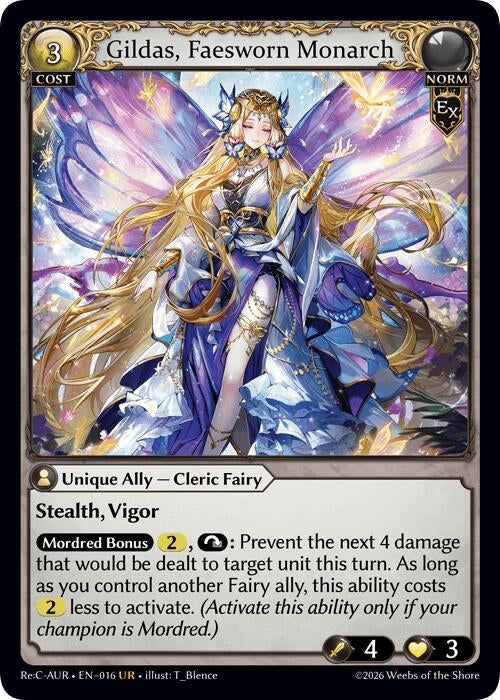 Image for Gildas, Faesworn Monarch (016) (Mordred Re: Collection, Aurelian Regent) - Grand Archive TCG