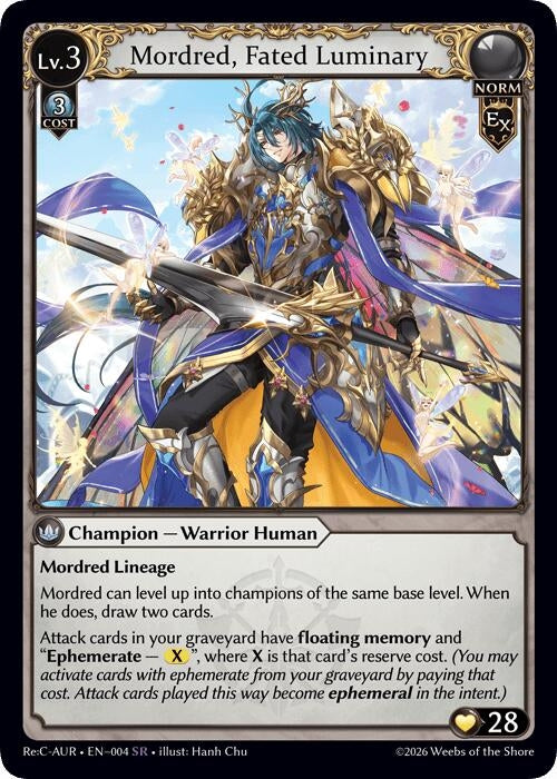 Image for Mordred, Fated Luminary (004) (Mordred Re: Collection, Aurelian Regent) - Grand Archive TCG
