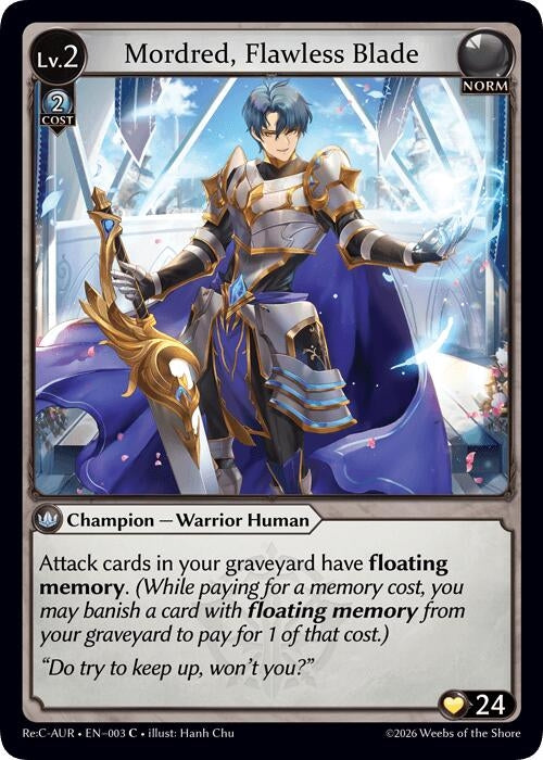 Image for Mordred, Flawless Blade (003) (Mordred Re: Collection, Aurelian Regent) - Grand Archive TCG