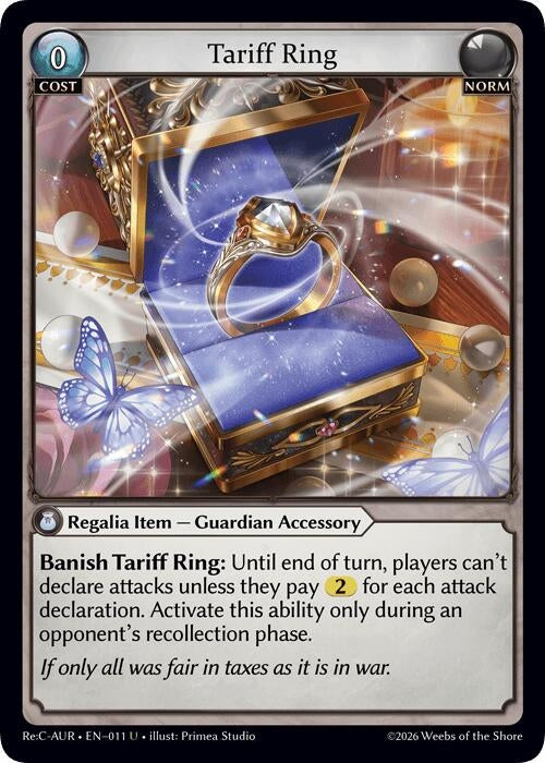 Image for Tariff Ring (011) (Mordred Re: Collection, Aurelian Regent) - Grand Archive TCG