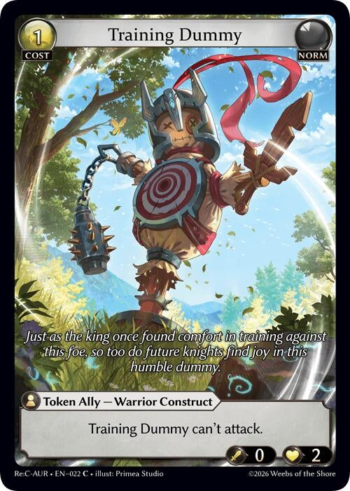 Image for Training Dummy (022) (Mordred Re: Collection, Aurelian Regent) - Grand Archive TCG