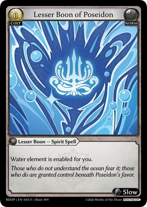 Image for Lesser Boon of Poseidon (034) (Radiant Origins: Pantheon) - Grand Archive TCG
