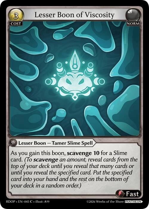 Image for Lesser Boon of Viscosity (045) (Radiant Origins: Pantheon) - Grand Archive TCG